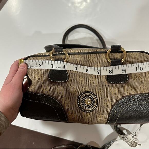 Vintage Dooney & Bourke Canvas Leather Satchel Shoulder Bag - Picture 16 of 16